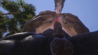 Furry Female Wolf & Rhino Plowed Rough (Some Peeing) | Wild Life Furries
