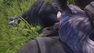 Furry Female Wolf & Rhino Plowed Rough (Some Peeing) | Wild Life Furries