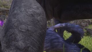 Furry Female Wolf & Rhino Plowed Rough (Some Peeing) | Wild Life Furries