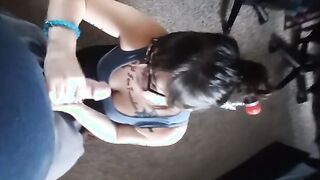 DD Sadie is Mei from Overwatch Blowing Cock and Taking Cum