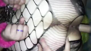 cougar Nailed inside Panties and Handcuffs