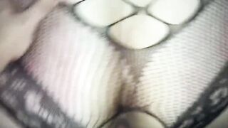 cougar Nailed inside Panties and Handcuffs