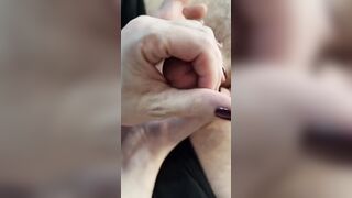 Pose and edging Daddy's dick with hands and toes