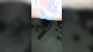 18 into diaper soaks and messes trapped inside basement for the night.
