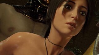 vulgar lara croft unashamedly fucks anubis' thickest & longest monster dick!! 60fps