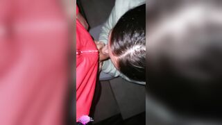 Next Door's wifey blows penis. Fucks on stairs (short version)
