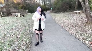hardcore exhibitionism blown and boned at park /river / stream nature .we jizzed and squirt