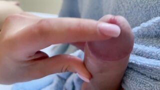 Morning cleaning his Nuts and Penis so nice Blow Job