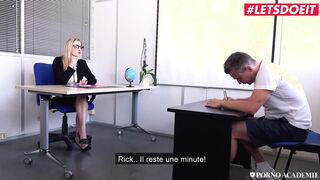 PORNOACADEMIE - Huge Boobs Professor Georgie Lyall Rewards College Girl With Her Soak Snatch - LETSDOEIT