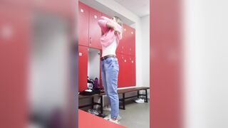 Locker room into the gym