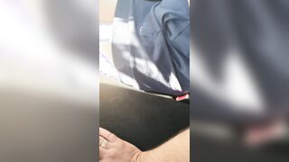 Step sister took 30 seconds to make mature step brother Cum into Front Vehicle Seat on her snatch