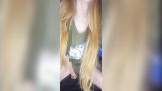 Hubby walks inside on me pleasuring myself on my period