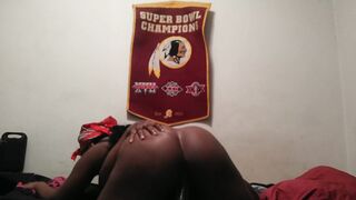 African 18 gags on BBC and ride cowgirl for cummed