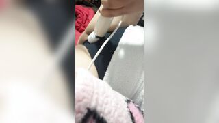 Sexual bbw trying to be discreet and vibes cunt through lingerie