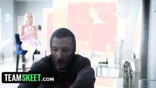 Nice Looking Cougar Gets Surprised And Dominated Into Her Home By Lusty Burglar And Obeys His Orders