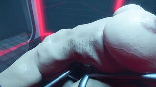 lara croft delicious titties & twat piercing bimbos amazed by large dick vibrator machine! 4k 60fps