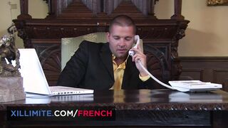 The Hot secretary gets screwed inside the booty on the office