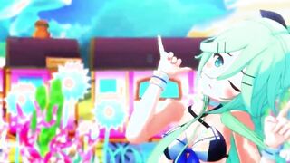【MMD R-teen SEX DANCE】HOT CUNT WITH MOUTH DANCING WITH DESIRE OF HER HUGE FUCKホットダンス[MMD R-18]
