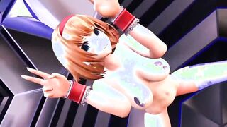 【MMD R-eighteen SEX DANCE】WHITE WOMEN DANCING NUDE WITH LONG BABE ASS 熱いお尻[MMD R-18]