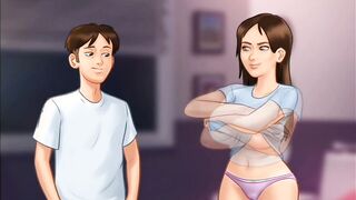 He Loves Having Fun and Sucking Off Those Large Titties - Summertime Saga #53
