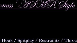 ASMR Storytelling Anal Hook Spitplay Restraints Throatfuck