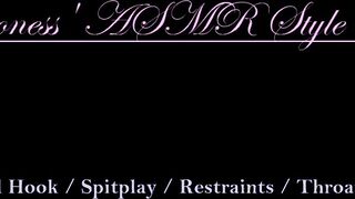 ASMR Storytelling Anal Hook Spitplay Restraints Throatfuck