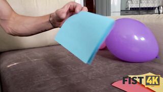 FIST4K. Man is happy to have sex and fist the GF with red hair