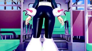 My Hero Academia Anime: OCHACO URARAKA GIVE A SLOPPY BJ TO DEKU INSIDE THE SCHOOL BUS