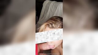 PAWG blows long penis with BIG cum shot!