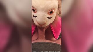 Bunny rabbit crazy mask big jugs pov deeply oral sex cum into mouth oral jizzed (end on my site)