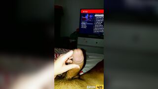 My friend receives a hand job from his stepmom while watching netflix
