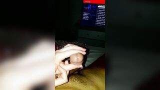 My friend receives a hand job from his stepmom while watching netflix