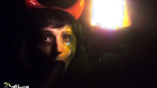 Maniac Hard Pounded Bubble Booty The Devil on Halloween