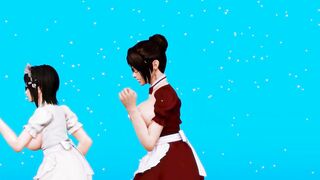 【MMD R-barely legal SEX DANCE】HOT 3SOME EXTREME ROUGH SEX おいしいお尻 [MMD