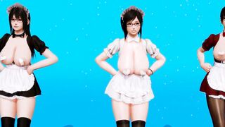 【MMD R-barely legal SEX DANCE】HOT 3SOME EXTREME ROUGH SEX おいしいお尻 [MMD