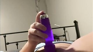 Fiance squirts her brain out while husbands at work