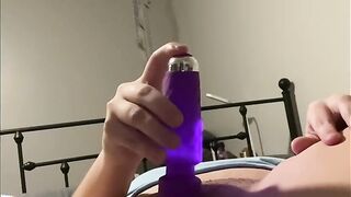 Fiance squirts her brain out while husbands at work