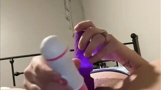 Fiance squirts her brain out while husbands at work