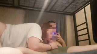 Giving Daddy blowjob while he plays his game
