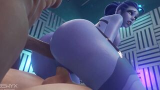 Widowmaker Double Satisfaction Cowgirl Jizzed 3D