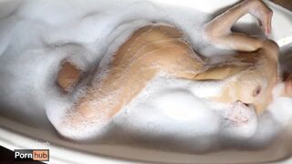 How big can you not cum if this babe Bombshell jerks you off inside the WC and moans so loudly?