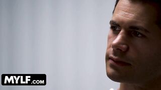 Mylf - Huge Boobs Nurse Ratched Takes Off Her Uniform And Fucks Patient On The Doctors Table