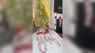 Ex-Wife and lover surprise hubby with 3 way for Christmas - takes turns fucking