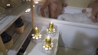 Bombshell ex-wife, her man and lover banged! inside the WC