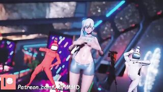 【MMD R-eighteen SEX DANCE】NAUGHTY BOOTY LOVELY SWEET SEX おいしいお尻 [MMD]