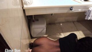 Fucking my toy inside the toilet