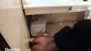 Fucking my toy inside the toilet