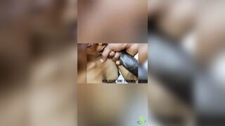 Adorable Punjab women inside glasses head cummed and cumplay