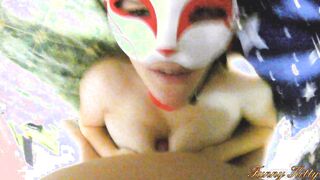 No sound Lustful collegegirl into handcuffs nailed inside mouth and between hooters
