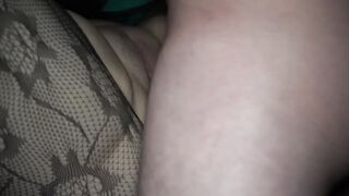 Mom takes deep messy cumshot into incredible soak cunt close up ASMR